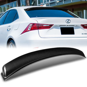 Rear Window Roof Visor Wing Spoiler For 2014 - 2020 Lexus IS200t IS250 IS300 IS350 4-DR / Sedan -Real Carbon Fiber