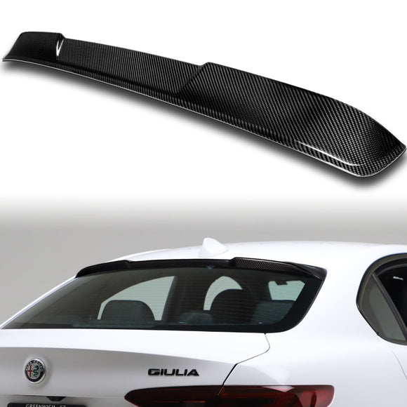 Rear Window Roof Visor Wing Spoiler For 2017 - 2023 Alfa Romeo Giulia VIP -Real Carbon Fiber