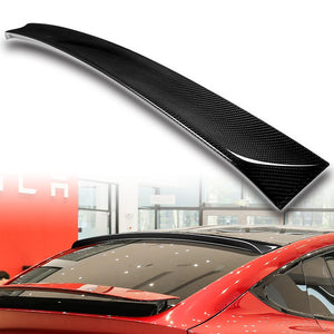 Rear Window Roof Visor Wing Spoiler For 2016 - 2023 Tesla Model X SUV -Real Carbon Fiber