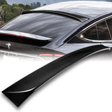 Rear Window Roof Visor Wing Spoiler For 2016 - 2023 Tesla Model X SUV -Real Carbon Fiber