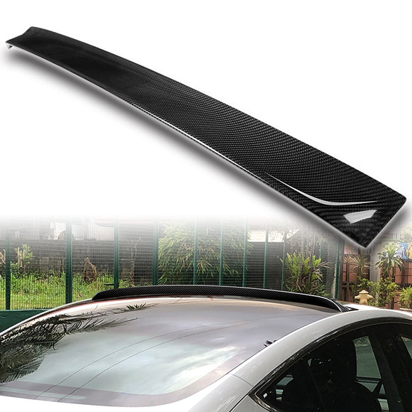 Rear Window Roof Visor Wing Spoiler For 2017 - 2023 Tesla Model 3 -Real Carbon Fiber