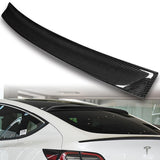 Rear Window Roof Visor Wing Spoiler For 2020 - 2024 Tesla Model Y -Real Carbon Fiber