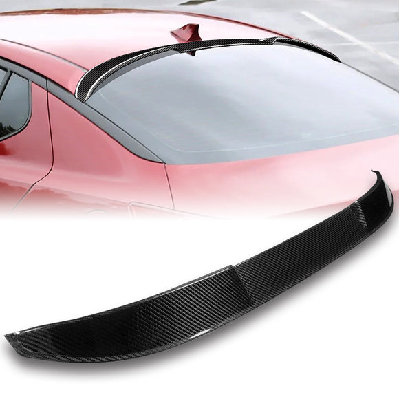 V-Style Rear Window Roof Visor Wing Spoiler For 2011 - 2015 Kia Optima K5 -Real Carbon Fiber