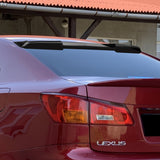 W-Power ABS VIP-Style Rear Widow Roof Visor Wing Spoiler For 2006-2013 Lexus IS250 IS350 IS-F Sedan -Carbon Fiber Look