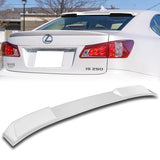 W-Power ABS VIP-Style Rear Widow Roof Visor Wing Spoiler For 2006-2013 Lexus IS250 IS350 IS-F Sedan -Pearl White