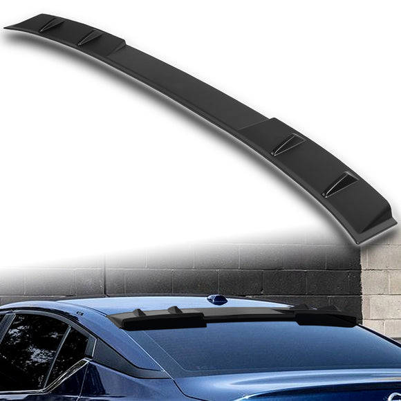 W-Power ABS VIP-Style Rear Widow Roof Visor Wing Spoiler For 2019-2024 Nissan Altima -Unpainted Matte Black