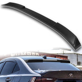 W-Power ABS VIP-Style Rear Widow Roof Visor Wing Spoiler For 2014-2020 Lexus IS300 IS350 -Unpainted Matte Black