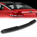 W-Power ABS VIP-Style Rear Widow Roof Visor Wing Spoiler For 2016 - 2020 Kia Optima -Unpainted Matte Black