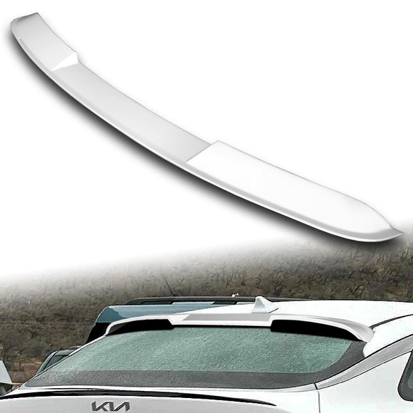 W-Power ABS VIP-Style Rear Widow Roof Visor Wing Spoiler For 2021 - 2024 Kia K5 -Pearl White