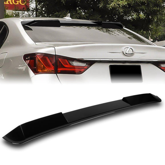 W-Power ABS VIP-Style Rear Widow Roof Visor Wing Spoiler For 2013 - 2020 Lexus GS350 GS450 GS-F Sedan -Pearl Black