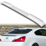 W-Power ABS VIP-Style Rear Widow Roof Visor Wing Spoiler For 2008 - 2013 Infiniti G37 Coupe -Pearl White