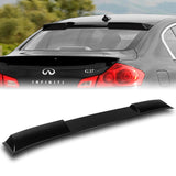 W-Power ABS VIP-Style Rear Widow Roof Visor Wing Spoiler For 2007 - 2015 Infiniti G25 / G35 / G37 / Q40 Sedan -Pearl Black