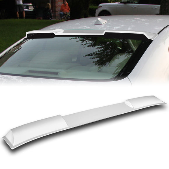 W-Power ABS VIP-Style Rear Widow Roof Visor Wing Spoiler For 2007 - 2015 Infiniti G25 / G35 / G37 / Q40 Sedan -Pearl White