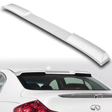 W-Power ABS VIP-Style Rear Widow Roof Visor Wing Spoiler For 2007 - 2015 Infiniti G25 / G35 / G37 / Q40 Sedan -Pearl White