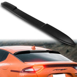 W-Power ABS VIP-Style Rear Widow Roof Visor Wing Spoiler For 2018 - 2023 Kia Stinger -Carbon Fiber Look