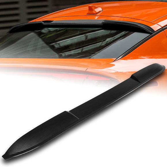 W-Power ABS VIP-Style Rear Widow Roof Visor Wing Spoiler For 2018 - 2023 Kia Stinger -Carbon Fiber Look