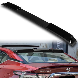 W-Power ABS VIP-Style Rear Widow Roof Visor Wing Spoiler For 2016 - 2023 Nissan Maxima -Pearl Black