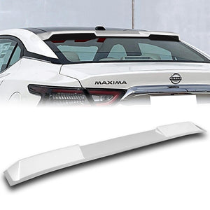 W-Power ABS VIP-Style Rear Widow Roof Visor Wing Spoiler For 2016 - 2023 Nissan Maxima -Pearl White