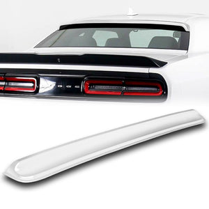 W-Power ABS VIP-Style Rear Widow Roof Visor Wing Spoiler For 2008 - 2023 Dodge Challenger -Pearl White