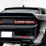 W-Power ABS VIP-Style Rear Widow Roof Visor Wing Spoiler For 2008 - 2023 Dodge Challenger -Unpainted Matte Black