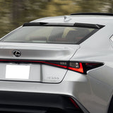 W-Power ABS VIP-Style Rear Widow Roof Visor Wing Spoiler For 2021 - 2025 Lexus IS300 IS350 IS500 -Carbon Fiber Look