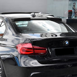 W-Power ABS VIP-Style Rear Widow Roof Visor Wing Spoiler For 2012 - 2018 BMW 3-Series F30 F80 M3 Sedan -Unpainted Matte Black