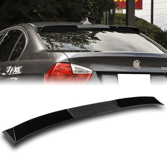 W-Power ABS VIP-Style Rear Widow Roof Visor Wing Spoiler For 2006 - 2011 BMW 3-Series E90 M3 Sedan -Pearl Black