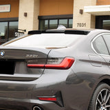 W-Power ABS VIP-Style Rear Widow Roof Visor Wing Spoiler For 2019- 2023 BMW 3-Series G20 G80 M3 Sedan -Pearl Black