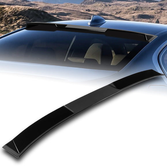 W-Power ABS VIP-Style Rear Widow Roof Visor Wing Spoiler For 2017- 2023 BMW 5-Series G30 F90 M5 Sedan -Pearl Black