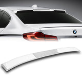 W-Power ABS VIP-Style Rear Widow Roof Visor Wing Spoiler For 2017- 2023 BMW 5-Series G30 F90 M5 Sedan -Pearl White