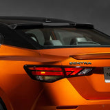 W-Power ABS VIP-Style Rear Widow Roof Visor Wing Spoiler For 2020- 2024 Nissan Sentra Sedan -Carbon Fiber Look