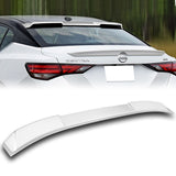 W-Power ABS VIP-Style Rear Widow Roof Visor Wing Spoiler For 2020- 2024 Nissan Sentra Sedan -Pearl White