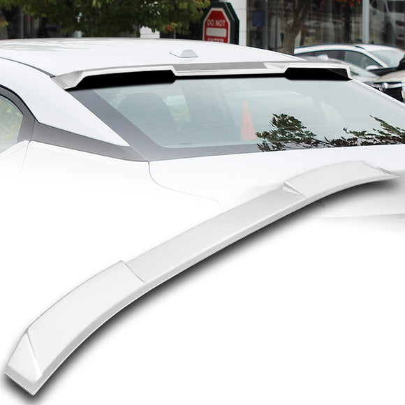 W-Power ABS VIP-Style Rear Widow Roof Visor Wing Spoiler For 2020- 2024 Nissan Sentra Sedan -Pearl White