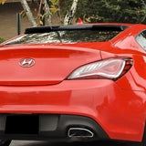 W-Power ABS VIP-Style Rear Widow Roof Visor Wing Spoiler For 2010- 2016 Hyundai Genesis Coupe -Carbon Fiber Look