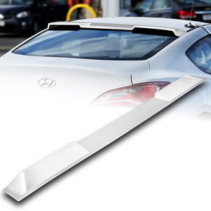 W-Power ABS VIP-Style Rear Widow Roof Visor Wing Spoiler For 2010- 2016 Hyundai Genesis Coupe -Pearl White