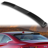 W-Power ABS VIP-Style Rear Widow Roof Visor Wing Spoiler For 2017- 2022 Infiniti Q60 Coupe -Carbon Fiber Look