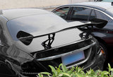 Type-1 GT-Style Adjustable Bracket Rear Trunk Lip Universal Spoiler Wing 57" -ABS Painted Black