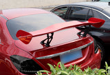 Type-1 GT-Style Adjustable Bracket Rear Trunk Lip Universal Spoiler Wing 57" -ABS Painted Red