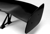 Type-2 GT-Style Adjustable Bracket Rear Trunk Lip Universal Spoiler Wing 57" -ABS Painted Black