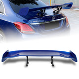 Type-2 GT-Style Adjustable Bracket Rear Trunk Lip Universal Spoiler Wing 57" -ABS Painted Blue