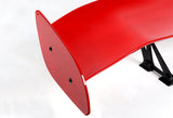 Type-2 GT-Style Adjustable Bracket Rear Trunk Lip Universal Spoiler Wing 57" -ABS Painted Red