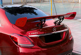 Type-2 GT-Style Adjustable Bracket Rear Trunk Lip Universal Spoiler Wing 57" -ABS Painted Red