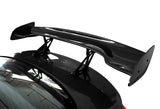 Type-3 GT-Style Adjustable Bracket Rear Trunk Lip Universal Spoiler Wing 57" -ABS Painted Black