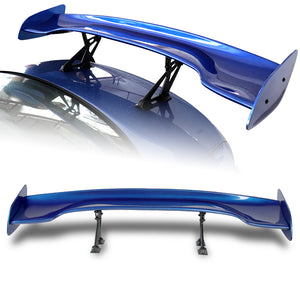 Type-3 GT-Style Adjustable Bracket Rear Trunk Lip Universal Spoiler Wing 57" -ABS Painted Blue