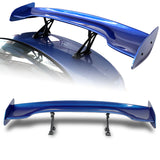 Type-3 GT-Style Adjustable Bracket Rear Trunk Lip Universal Spoiler Wing 57" -ABS Painted Blue