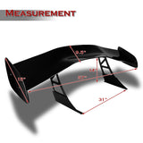 GT1-Style Down Force Racing Rear Trunk Lip Universal Spoiler Wing 57" -ABS Painted Black