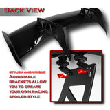 GT1-Style Down Force Racing Rear Trunk Lip Universal Spoiler Wing 57" -ABS Painted Black