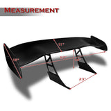 GT2-Style Down Force Racing Rear Trunk Lip Universal Spoiler Wing 57" -ABS Unpainted Matte Black