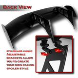 GT2-Style Down Force Racing Rear Trunk Lip Universal Spoiler Wing 57" -ABS Unpainted Matte Black