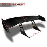 GT2-Style Down Force Racing Rear Trunk Lip Universal Spoiler Wing 57" -ABS Painted Black